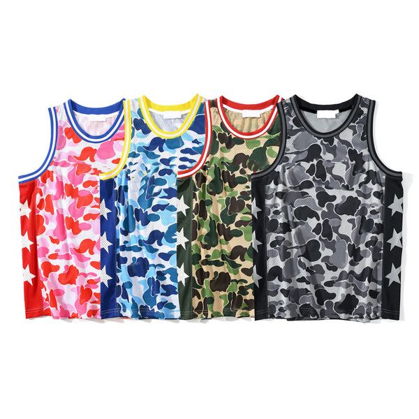 Men Casual Camouflage Tracksuits Fashion Shorts Fitness Gym Vest Elastic Pants Man Graphic Tees Stylish Sleeveless Suits M-3XL