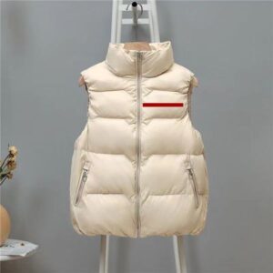 Womens Vests Down Parkas Jackets Puffy Short Style Slim Coats Sleeveless Woman Outwears Warm Thick Winter Jacket Size S-2XL