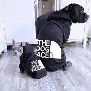 20 Color Wholesale Designer Pet Clothes Sweater Dog Apparel Four Seasons Small and Medium Dogs Hoodie The Doggy Face Labrador French Bulldog Jacket Clothing 77d