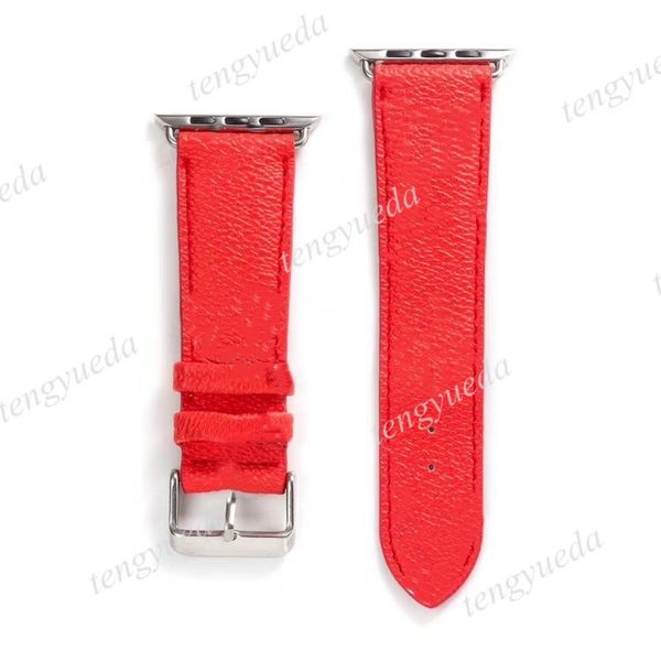 Fashion Designer Watch Straps 38 40 41 42 44 45 49mm for Watches Series 7 6 5 4 3 2 1 Wristbands High-grade Leather Luxury Smart Bands Belt