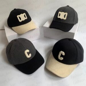 Designer Ball Caps Patchwork Hat Fashion Letter Hats for Man Woman Wool Cap 4 Color Top Quality
