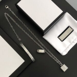 Pendant Necklace Retro Classic Fashion Bracelet Necklaces Rings Suit Man Woman Unisex Chain Bracelets Ring Jewelry box need extra cost