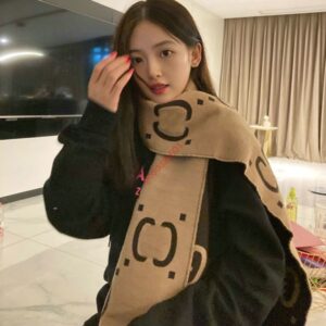 2024 Designer Trendy Letter Long Scarf Double Side Color Scarves Women Cashmere Wrap Large G Jacquard Wool Silk Scarf Size 180*35CM fashion