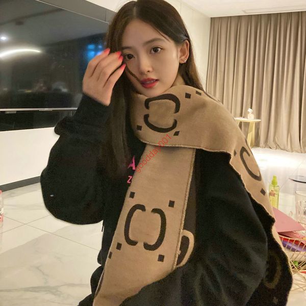 2024 Designer Trendy Letter Long Scarf Double Side Color Scarves Women Cashmere Wrap Large G Jacquard Wool Silk Scarf Size 180*35CM fashion