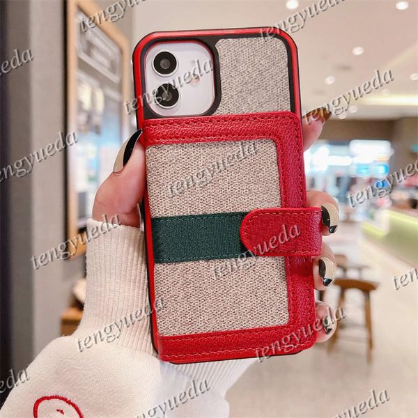 Fashion Designer Phone Cases for iPhone 15 15Pro 14 14pro 14plus 13 13pro 12 12pro 11 pro max Leather Card Holder Pocket Luxury Cellphone Case Cover