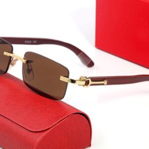2022 Wood Designer Sunglasses Womens Polarized UV Protection Mens Sunglass Square Shape face UV400 Driving Glasses Frameless C Decorate Male and Female Eyeglasses