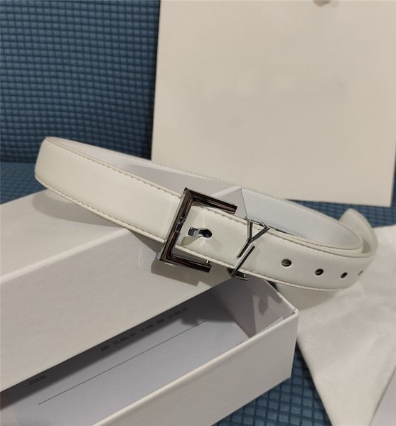 Narrow Womens Genuine Leather Men Designers Belts Brand Letters Big Buckle Designer Belts Fashion Style Designer Belt