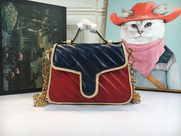 Classic Fashion Evening Bags Lady Designer Handbag Leather Square top quality luxury famous brand chain cross-body size 21-15-8cm 583571