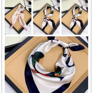 High-end fashion l Silk HANDBAG scarf Headbands women Classic letter scraves Top grade bag hair Bands 50x50cm The gradient color