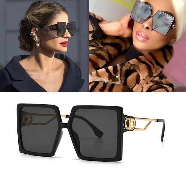 Sunglasses Women Vintage Oversized fashion Eyewear feminino Big Shade UV400 Glasses new design