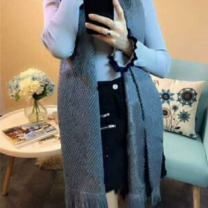 New Beautiful warm and comfortable women's autumn and winter wool knitted scarf free of transportation costs no box