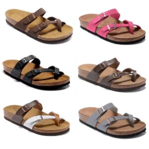 Mayari Cork slippers Mens Womens Fashion Rubber Slides Sandals With Pearl Tiger Snaker Flower Outdoor Beach Slippers Casual Flip Flops