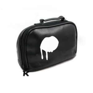 Waterproof Cosmetic Bag Case Large Leather Fashion Women Zipper Black Makeup Bags