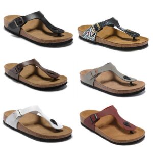 Gizeh 2024 Summer Beach sandals Woman man Cork slippers Women Pumps Platform Wedges Heel Fashion Casual Loop Bling Star Thick Sole Women Shoes