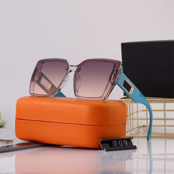 New Fashion Sunglasses Trend Retro Womens Large Frame Thin Anti Glare Street Shooting Net Red Same Men Sunglass