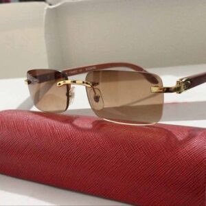 Designer Sunglasses Man Oversized Sunglass for Women Buffalo Horn Sun Glasses Square Vintage Carter Eyewear Luxury Brand Wooden Bamboo Frames Mens Oculos Shade