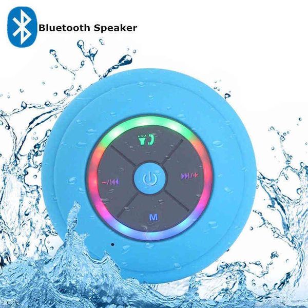 Portable Bluetooth Speaker Waterproof Wireless Hands-Free Speaker Shower Bathroom Swimming Pool Car Beach Outdoor Mini Speakers G220326