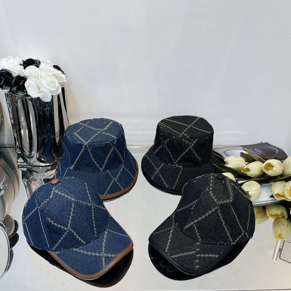 Casual Bucket Hat Spring Stingy Brim Hats for Man Woman Party Full Plaid Letter Cap Adjustable 4 Option Top Quality