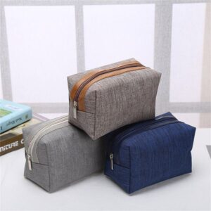 Myyshop Portable Cosmetic Bag Simple Square Bags Commute Storage Customized Logo Zipper Handbag Home Furnishing 7201