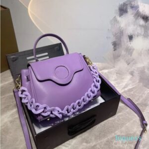 2022-Purple bags womens beautiful design handbag cost-effective luxury crossbody bag Classic version 23cm lady pocket Purse with chain