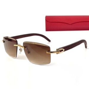 Irregular Designer Sunglasses for Men Woman Aluminum Rimless Buff Attitude Sun glasses Fashion Style Carter Polarized Protect Eyeglasses Gafas Lunettes de Soleil