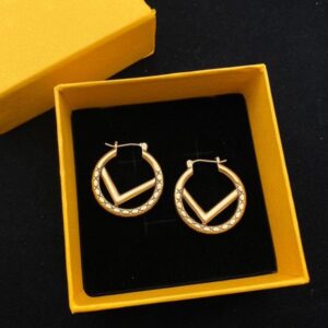 Letter Luxury Earrings Stud Circle Simple Earring Elegant for Woman Good Quality 7 Optional