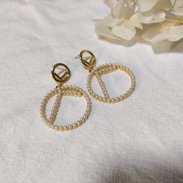 Novel Hoop Earrings Ear Stud Circle Classic Letter Earring Elegant for Man Woman Multiple Styles 10 Options Good Quality
