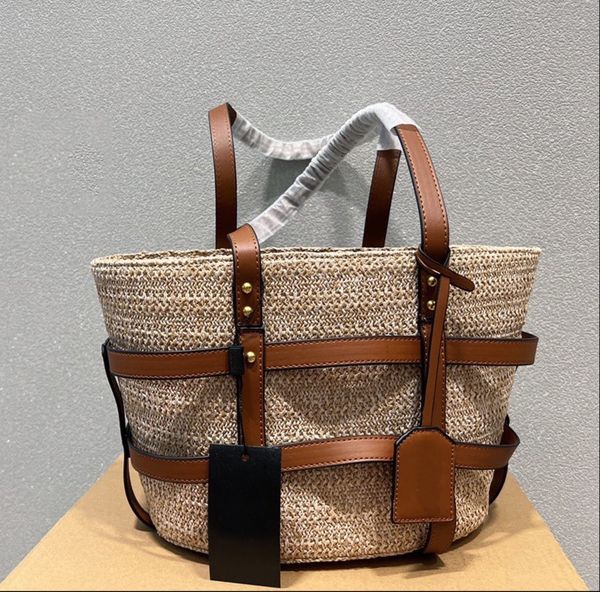 2024 new designer Classic straw shoulder bags Large capacity women shopping bag luxury handbag high quality large capacity Summer bag