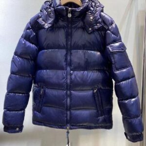 Men womens Down Coat Outerwear Classic Winter Puffer Jacket Hooded Designer Parkas Luxury Streetwear Homme Unisex Coats S-XXL Dark Blue