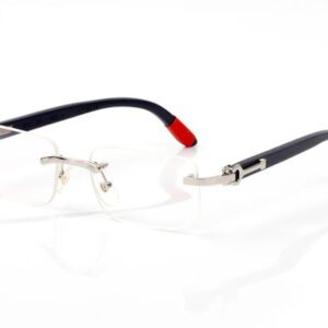 Designer Sunglasses for Men Classic Gold Metal Wooden Rimless Optical Frame Rectangle Luxury Sunglasses Woman Sunshade Buffalo Horn Glasses with Box Sonnenbrille