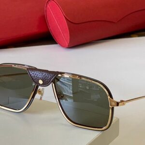 Luxury Brand Sunglass Classical Designer Polarized Glasses Mens Womens Pilot Sunglasses UV400 Eyewear Sunnies Metal Leather Double Bridge Frame Polaroid Lens