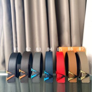 Designer Reversible Belt for Man Woman Classics Genuine Cowskin Belts Fashion Gradient Buckle 7 Options Width 3.8cm with Box