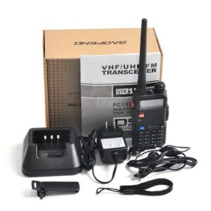 BaoFeng UV-5R UV5R Walkie Talkie Dual Band 136-174Mhz & 400-520Mhz Two Way Radio Transceiver with 1800mAH Battery free earphone(BF-UV5R)