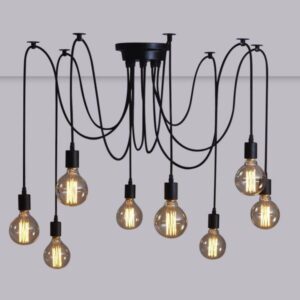 6/8/10/12/14 Lamps Retro Modern Spider Pendant Light Kitchen Lighting Metal Base Material E27 Bulb Base Living Room Lighting