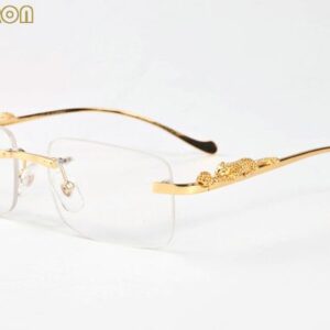 2020 fashion mens sports sunglasses for men vintage buffalo horn glasses gold silver leopard frame women rimless sunglasses with boxes