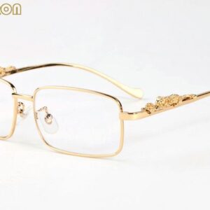 with box 2019 fashion sunglasses gold silver alloy metal leopard frame men women buffalo horn glasses clear lens sun glasses