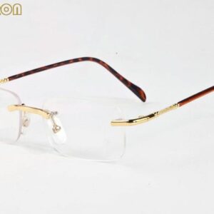 with box 2017 rimless sunglasses gold silver metal filaments clear lens glasses for men women light sunglasses lunettes de soleil