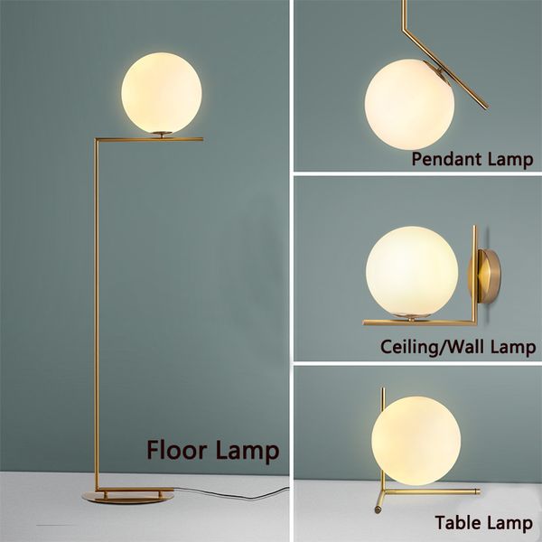 LED Modern Floor Lamps Pendant Lights Table Lamp Bedroom Glass Office Living Room Wall Light Fitting