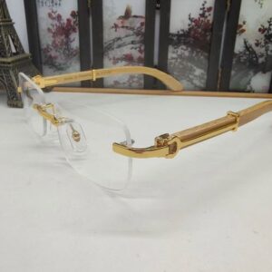 Luxury Designer Sunglasses for Men Women Sunglass Buffalo Horn Carti Sun Glasses Frameless Classic Fashion Adumbral Eyewear Accessories Eyeglasses Lunettes