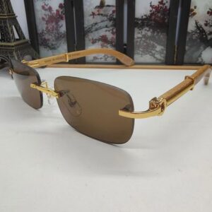Summer Sunglass Designer Woman Sunglasses Man Unisex Fashion Carti Buffalo Horn Glasses Retro Silver Gold Metal Tea Wood Bamboo Frame Eyeglasses UV400 7 Colors