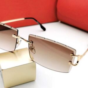 Fashion Designer Sunglasses for Women Mens Carter Buffs Glasses Brand Design Sun Square Genuine Buffalo Horn Glasses Man Vintage Eyeglasses Rimless Carti Glass