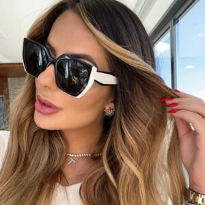 Vintage Cat Eye Sunglasses Designer Women 2024 Big Frame Luxury White Sunglass For Ladies Fashion Cateye Sun Glasses Female oversize