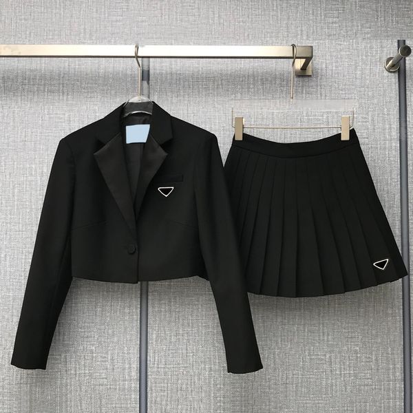 Womens Jacket Coats Lapel Long Sleeve Blouse Loose Breathable Skirt Suit Classic Triangle Print Fashion Women Jackets