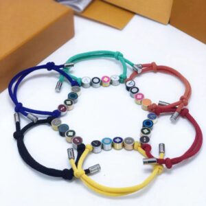 Designer Bracelets Fashion Charm Bracelet Unisex Clover Stone Jewelry Letter for Man Woman Adjustable 6 Color Top