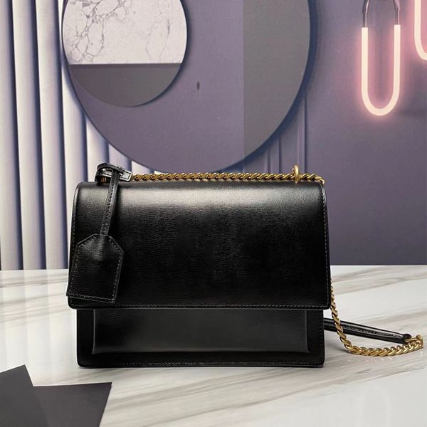 Designer Luxury Bag Classic women Shoulder bags Gold Chain Handbag Genuine Leather womens Cross body handbags Large Capacity Ladies Handbags Sequins Letter Hard MM