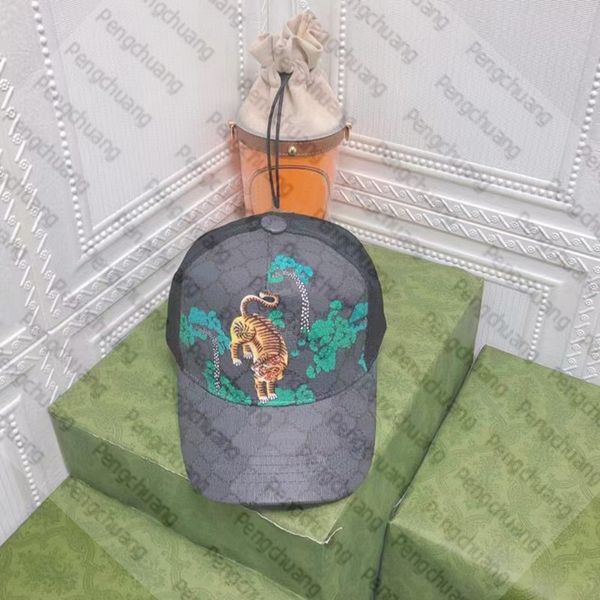 Designer Luxury Ball Caps Ball Cap Hats Men Women Baseball Caps Tiger Embroidery Casquette Sun Hat With Letter Black Fashion Brand Hats