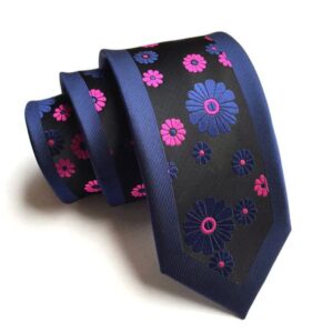 Silk Slim Men Ties Fashion 6cm Skinny Stripe Dot Floral Neck tie for men Woven Formal wear business wedding party 02