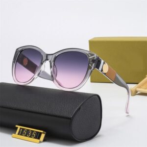 Men Designer Sunglasses Fashion Women Sunglasses Luxury PC Lens Box Striped Frame Goggles Sunshade Mirror Decorative Mirror