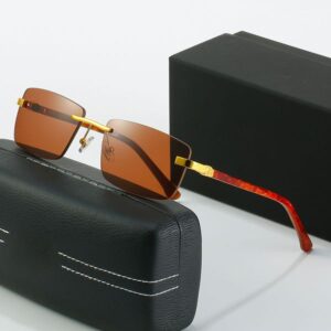 Brand Designer Polarized Sunglasses for Women Men Driver Mayba Shades Male Vintage Buff Sun Glasses Man Spuare Mirror Summer Frameless Eyeglasses UV400 Oculos