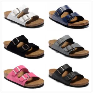 Arizona Cork slippers Hot Selling Fashion Men Summer Flip Flops Leather Beach Sandals Male Slipper Flip-flops Mixed Colors Flat slippers